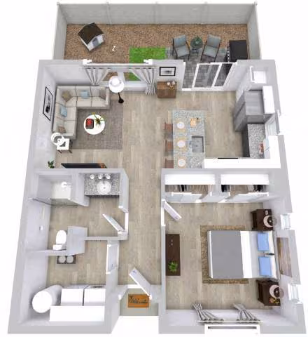 1 Bed • 1 Bath 1110 floor plan